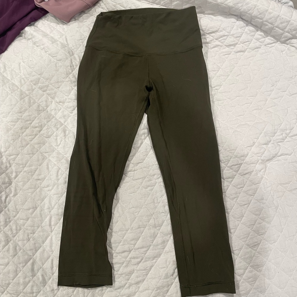 Olive green  Lululemon leggings size 6.